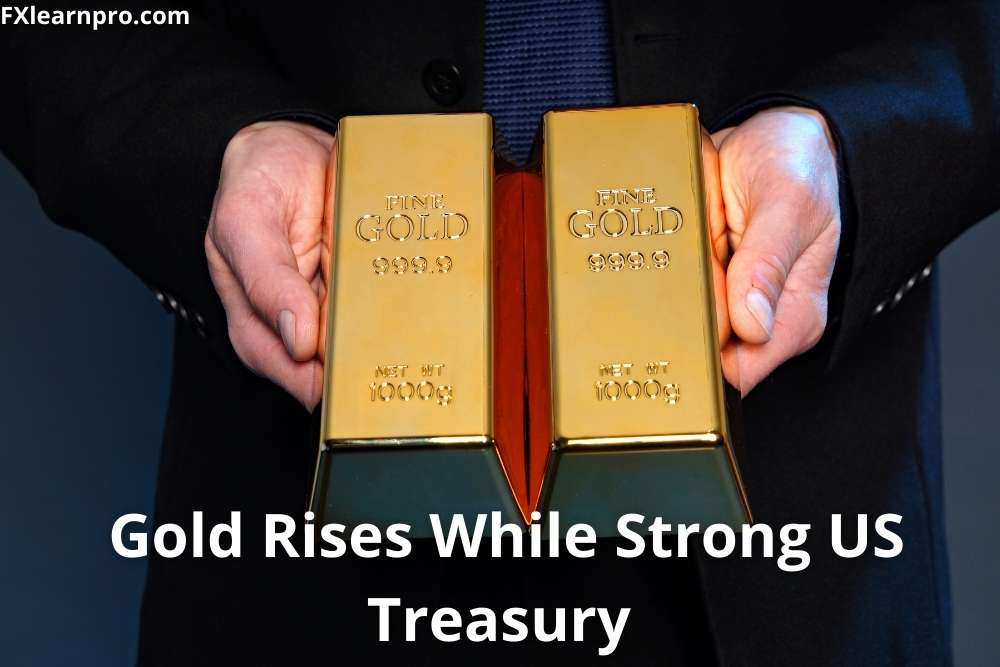 Gold rises while strong US treasury yields creates tough situation for precious metal