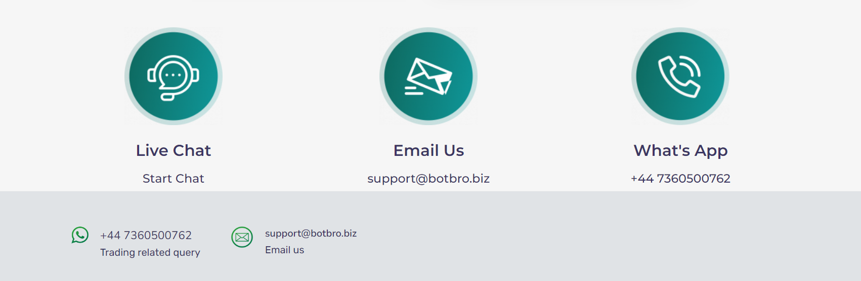 Customer Support of botbro