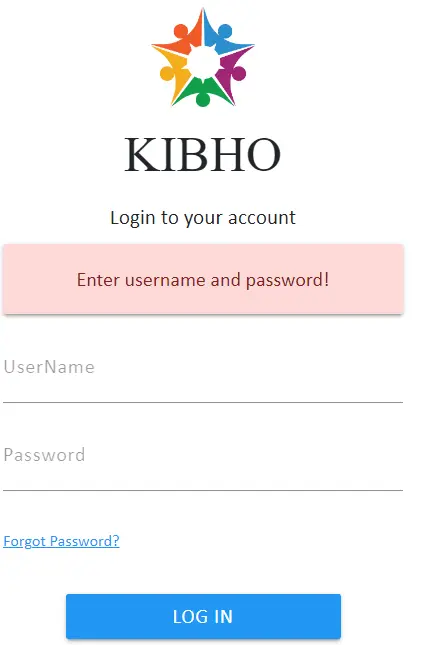Kibho coin log in